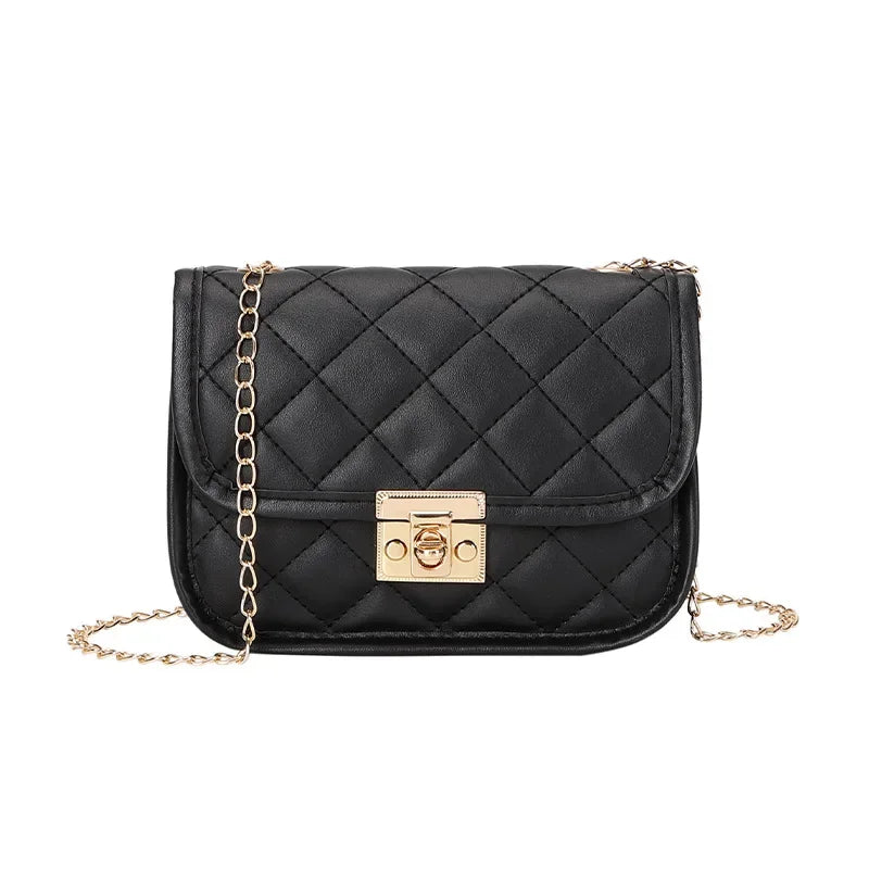 Diamond Grid Chain Shoulder Bag