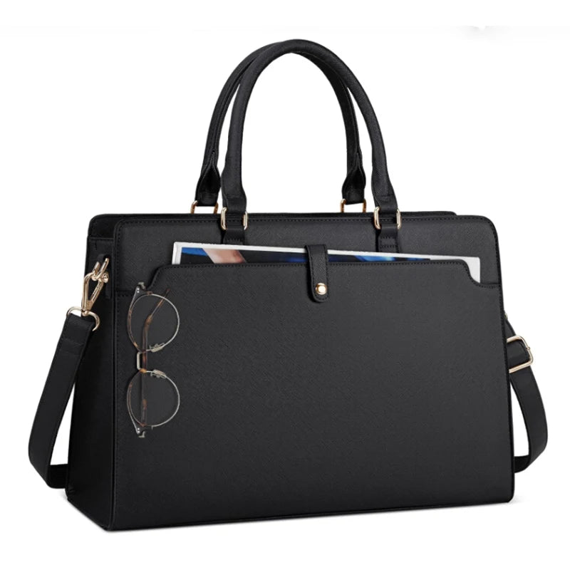 Waterproof Leather Laptop Tote