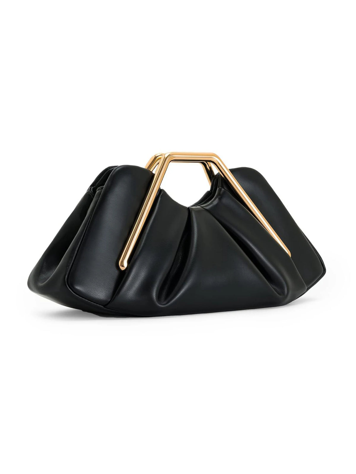 Pleated Cloud Metal Handle Bag