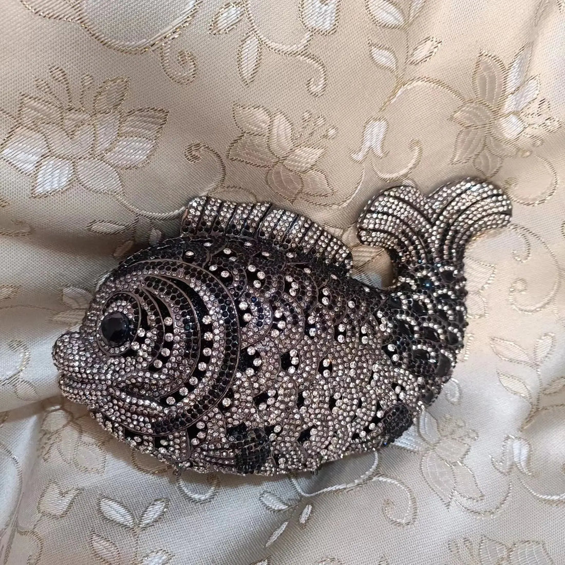 XIYUAN Fish Shape Women rhinestones Purse Evening Bags Diamond Metal Clutches Bags Wedding Party Minaudiere Purses and Handbags