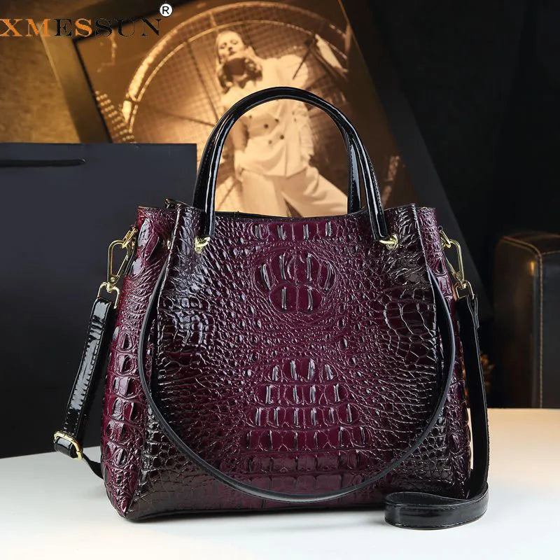Trendy Crocodile Shoulder Crossbody Bag