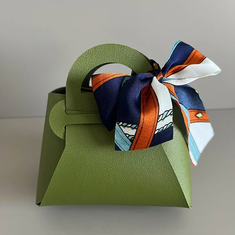 Pink Leather Wedding Gift Bags