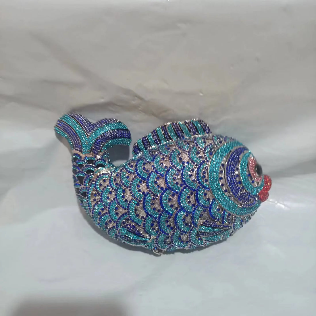 XIYUAN Fish Shape Women rhinestones Purse Evening Bags Diamond Metal Clutches Bags Wedding Party Minaudiere Purses and Handbags
