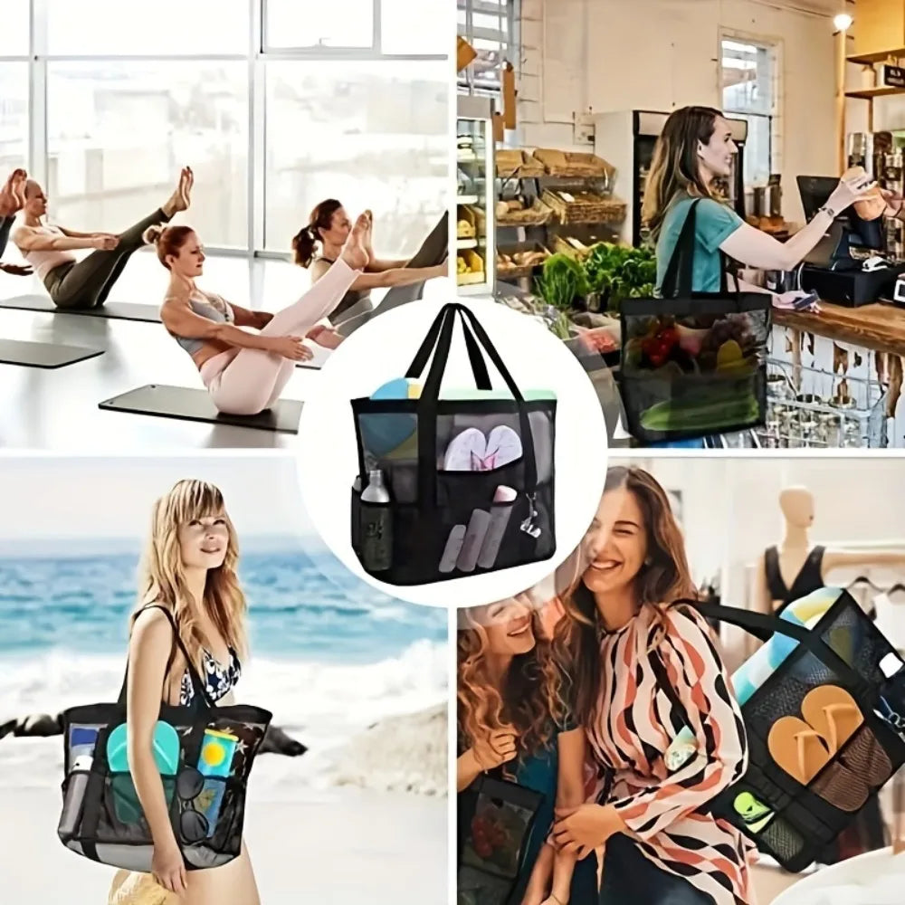Large Waterproof Mesh Beach Tote