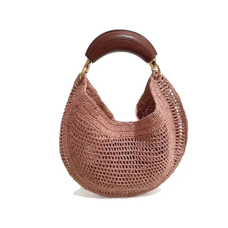 Colorful Woven Summer Hobo Bag