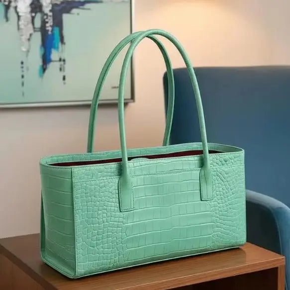 Large Crocodile Pattern Tote Bag