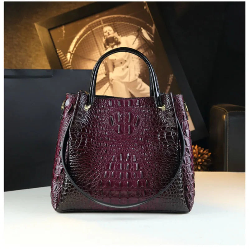 Trendy Crocodile Shoulder Crossbody Bag