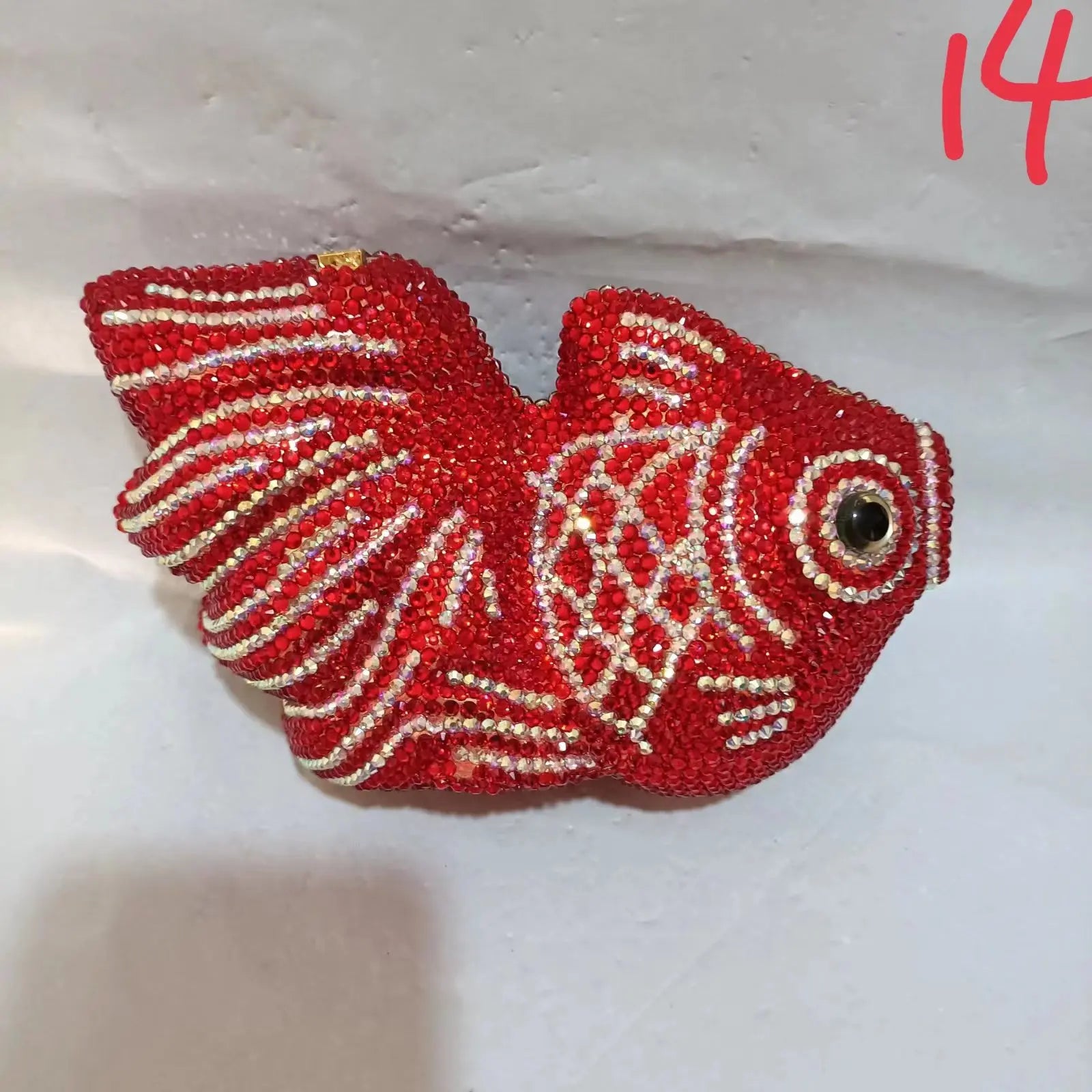 XIYUAN Fish Shape Women rhinestones Purse Evening Bags Diamond Metal Clutches Bags Wedding Party Minaudiere Purses and Handbags