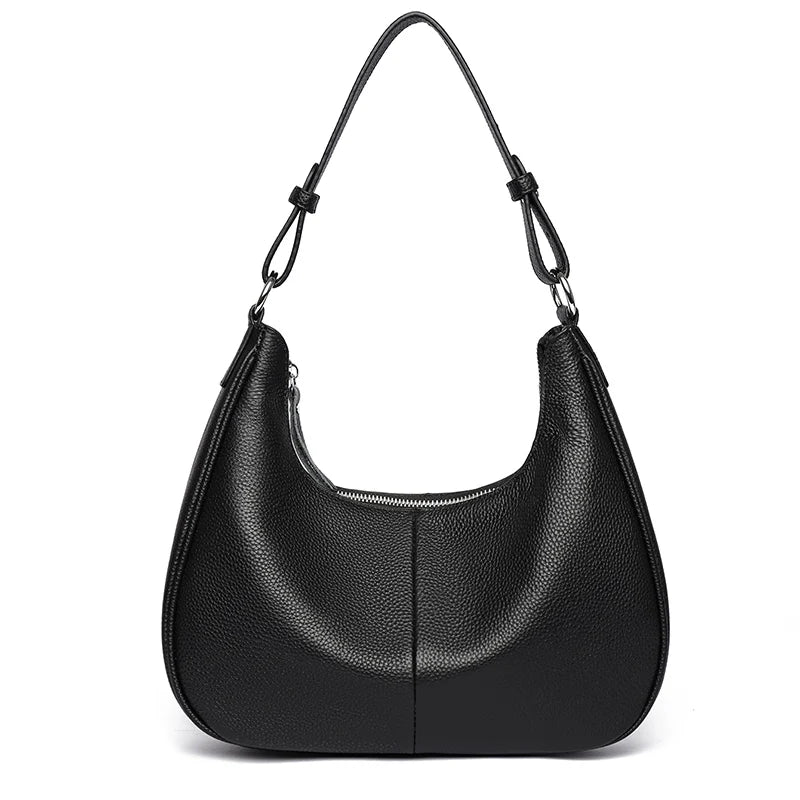 Genuine Leather Underarm Shoulder Bag
