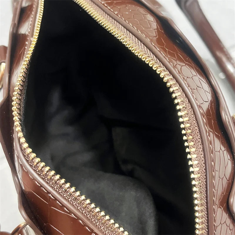 Luxury Crocodile Shoulder Tote Bag