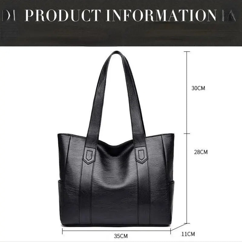 Vintage PU Leather Shoulder Tote