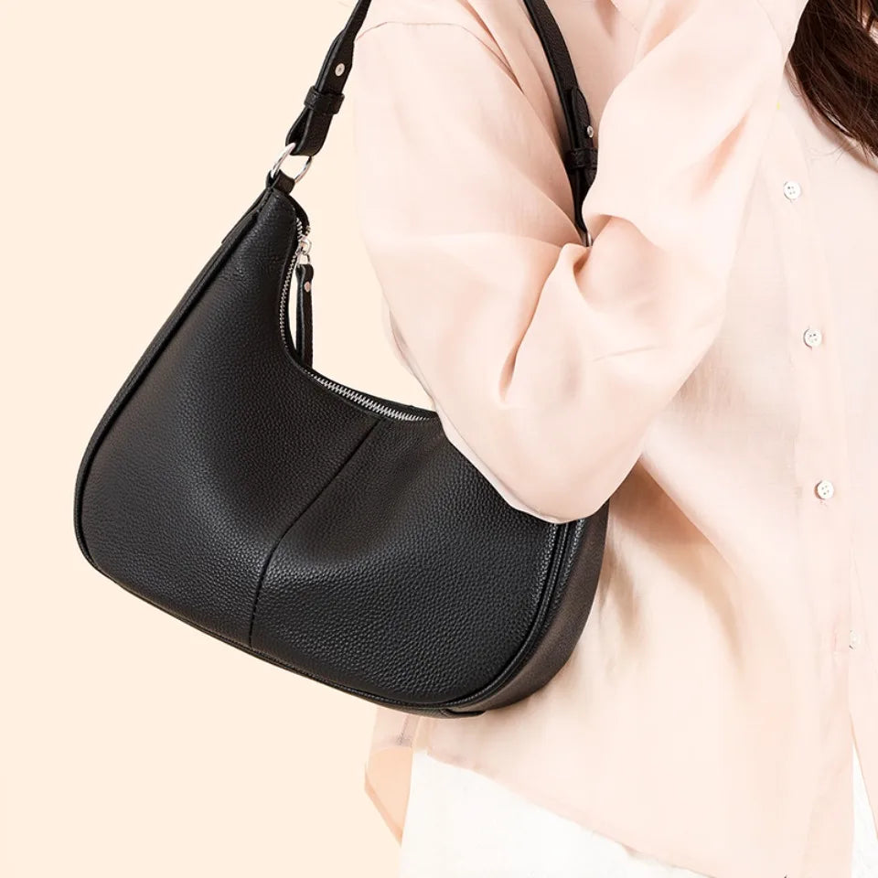 Genuine Leather Underarm Shoulder Bag