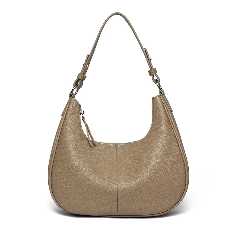 Genuine Leather Underarm Shoulder Bag