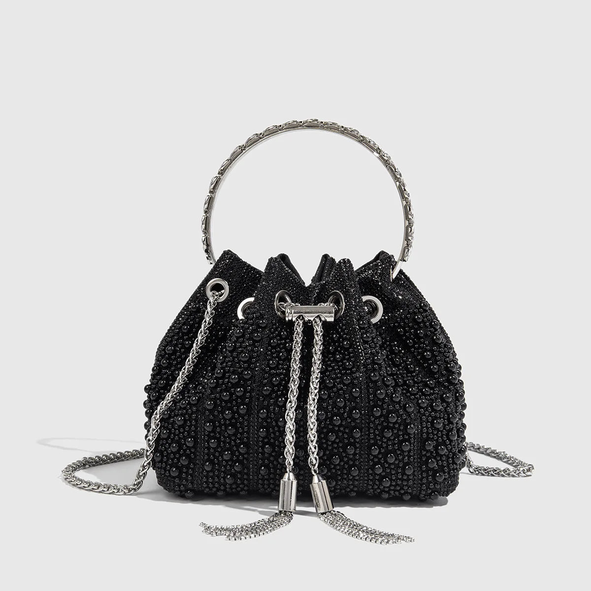 Luxury Pearl Bucket Evening Bag