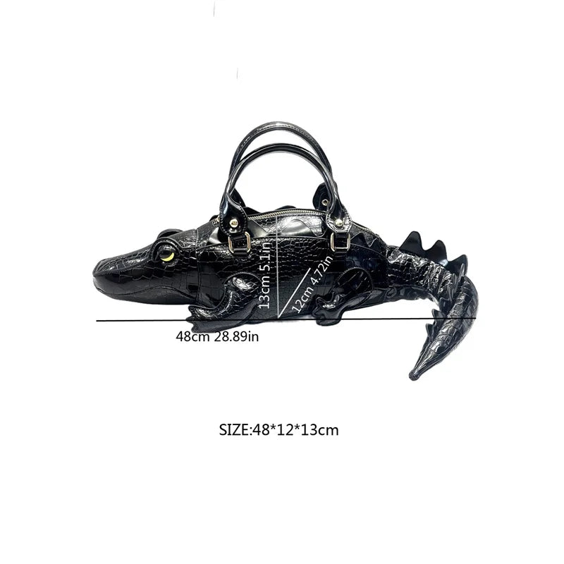 Luxury Crocodile Shoulder Tote Bag
