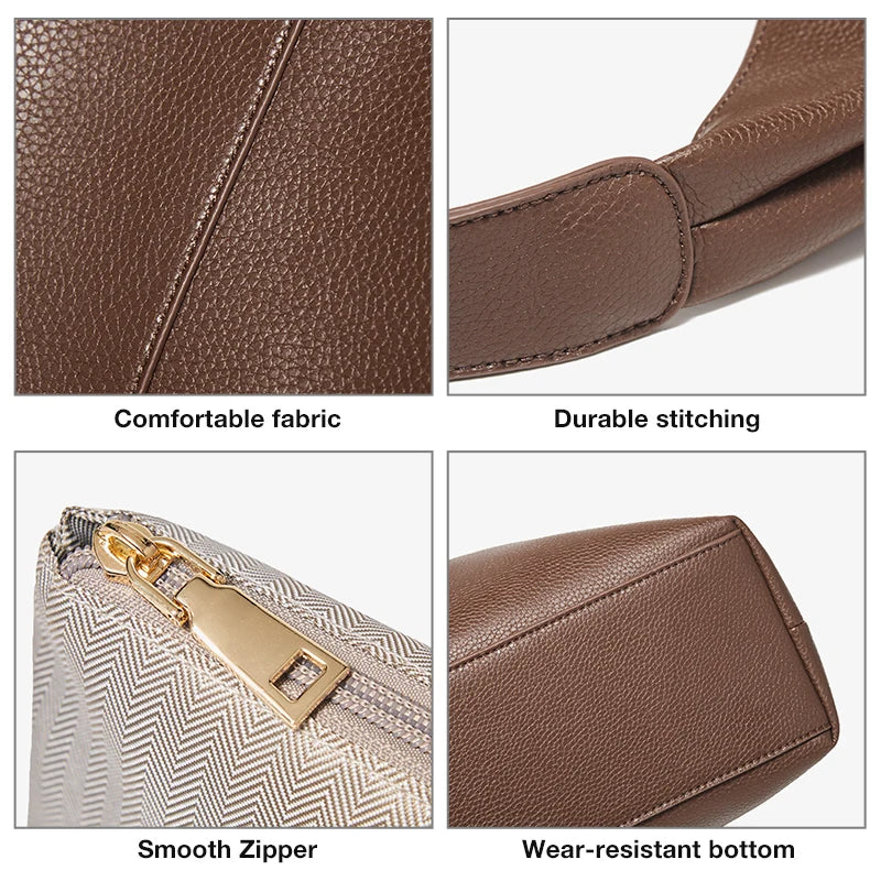 Minimalist Leather Underarm Hobo Bag
