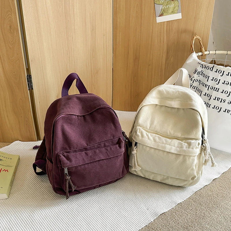 Small Cotton Canvas Backpack