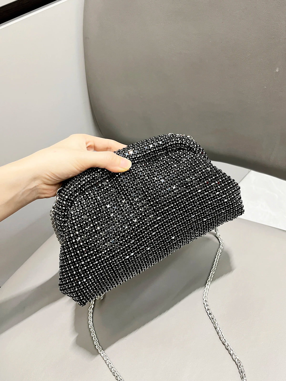 Luxury Rhinestone Evening Clutch Bag