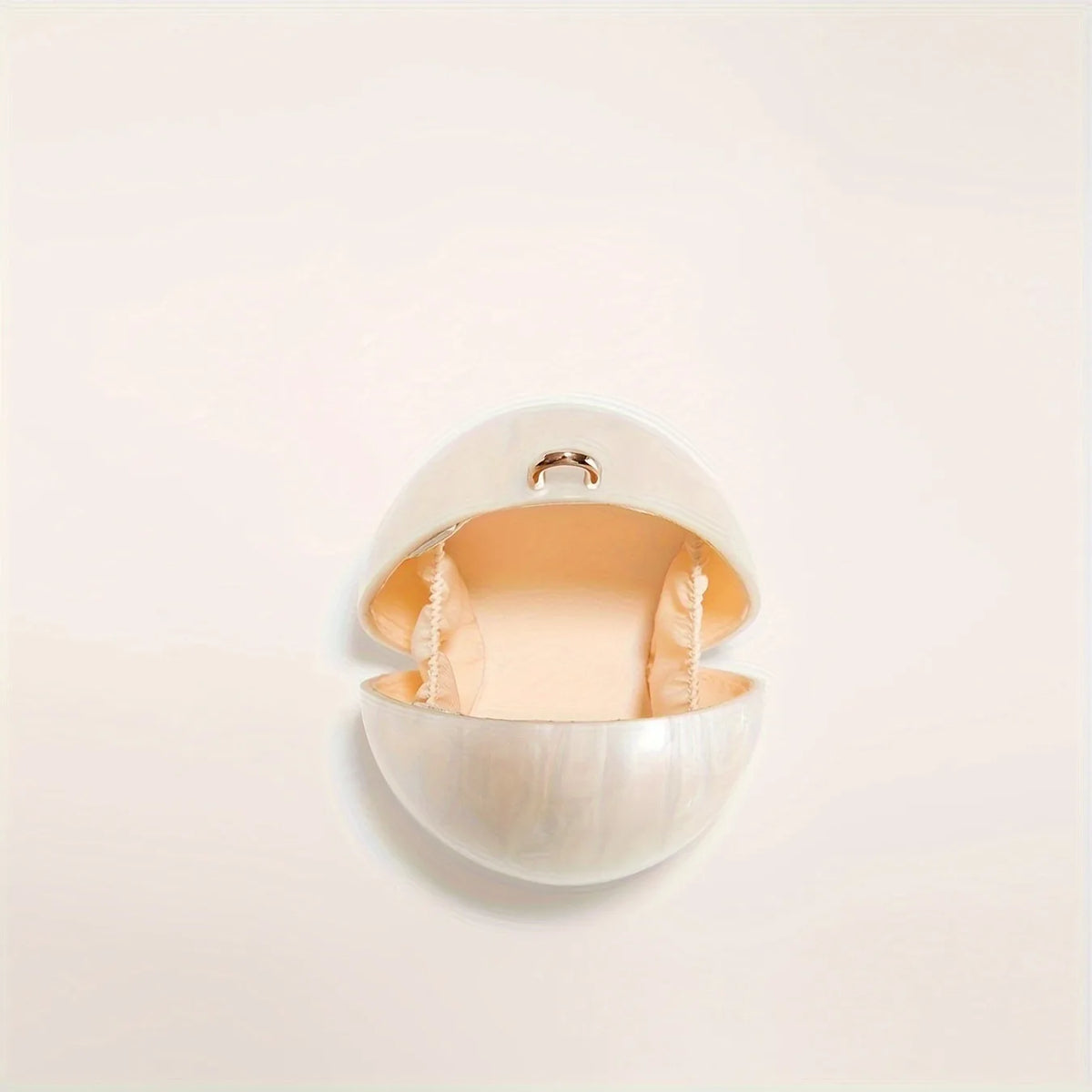 Cute Acrylic Egg Pearl Clutch