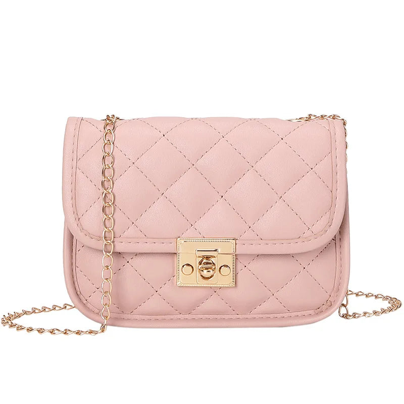 Diamond Grid Chain Shoulder Bag