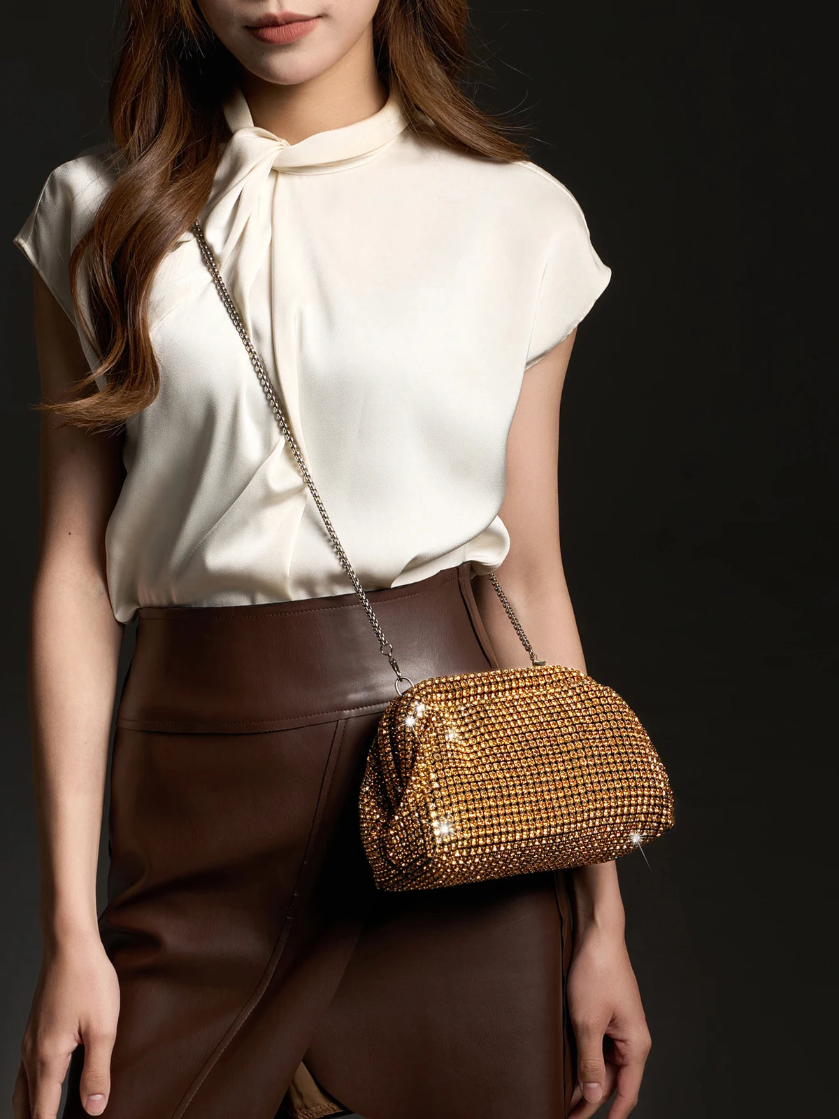 Luxury Rhinestone Evening Clutch Bag