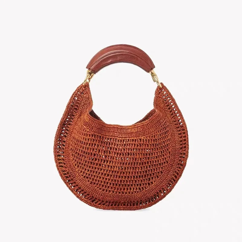 Colorful Woven Summer Hobo Bag