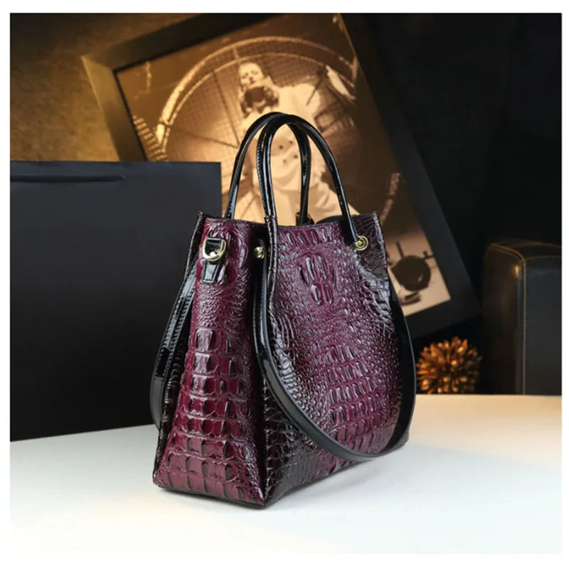 Trendy Crocodile Shoulder Crossbody Bag