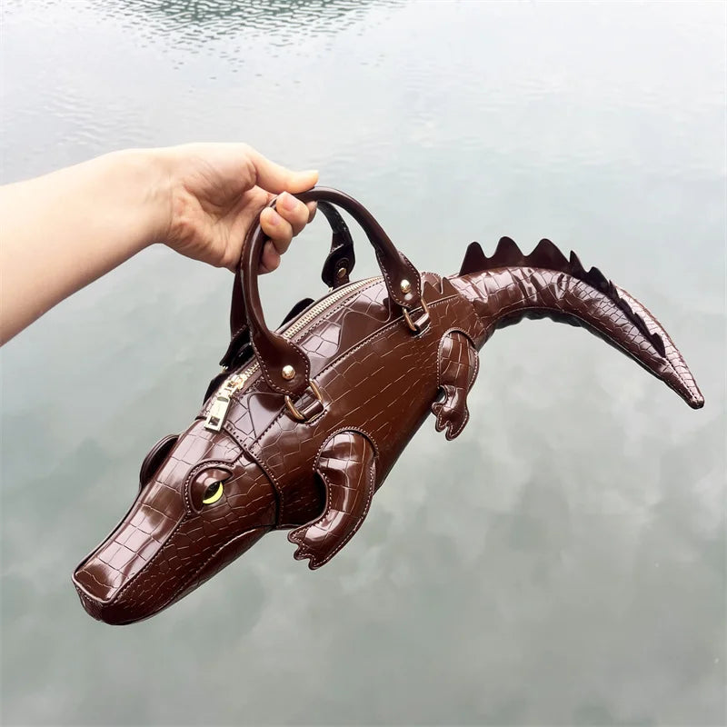 Luxury Crocodile Shoulder Tote Bag
