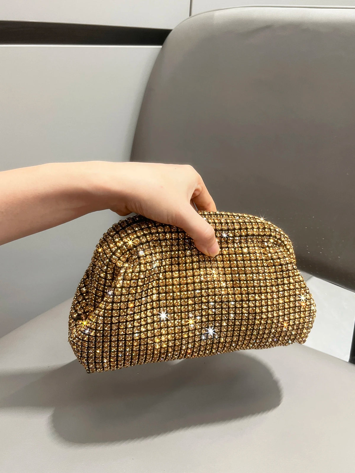 Luxury Rhinestone Evening Clutch Bag