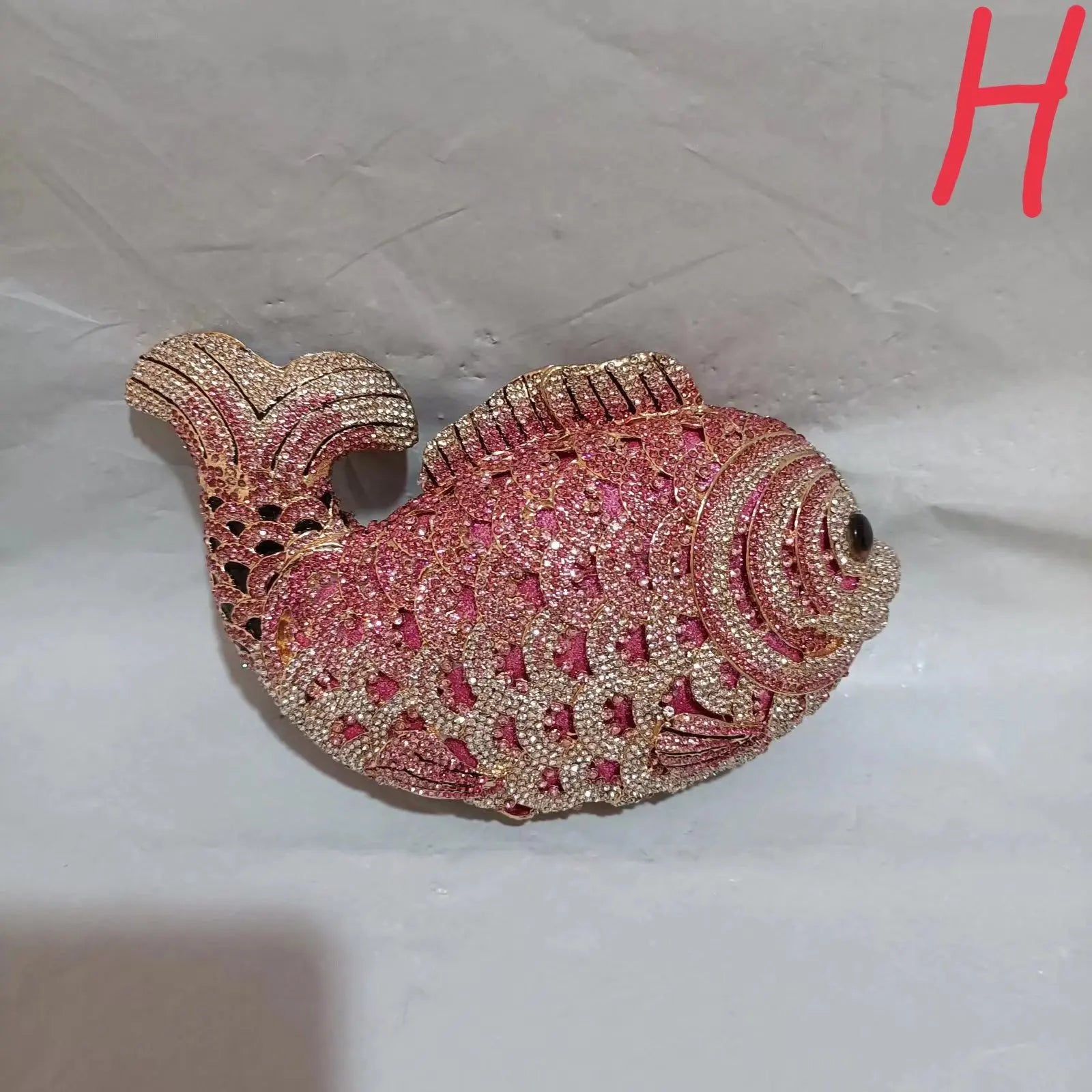XIYUAN Fish Shape Women rhinestones Purse Evening Bags Diamond Metal Clutches Bags Wedding Party Minaudiere Purses and Handbags