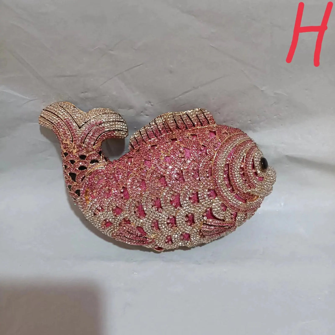 XIYUAN Fish Shape Women rhinestones Purse Evening Bags Diamond Metal Clutches Bags Wedding Party Minaudiere Purses and Handbags