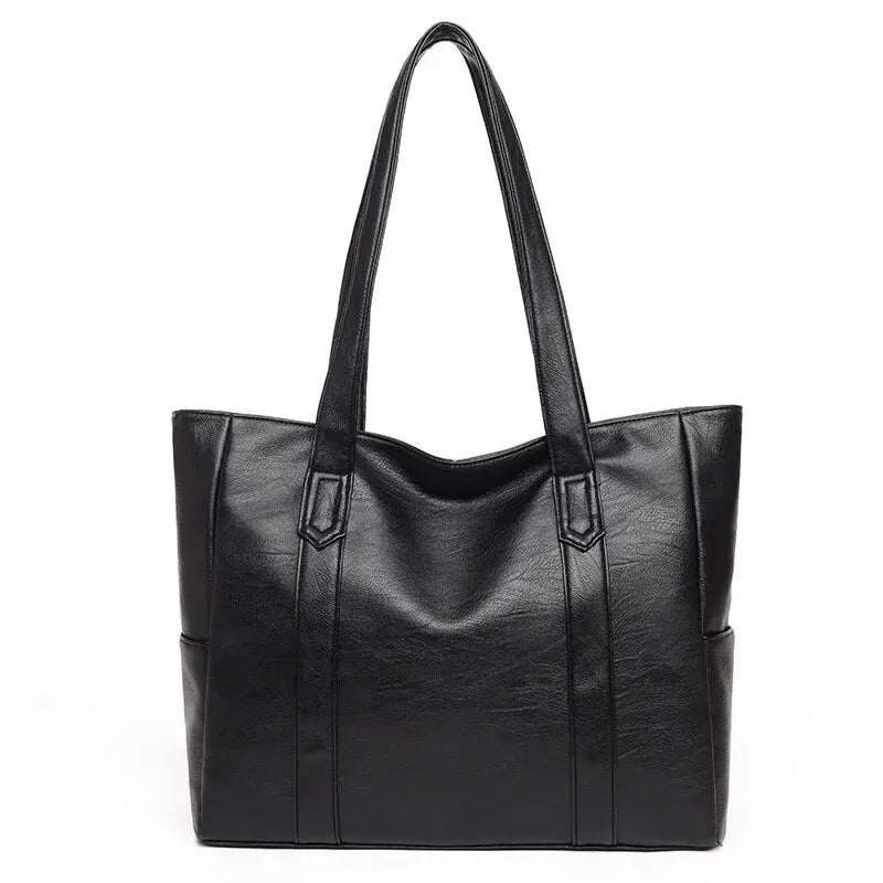 Vintage PU Leather Shoulder Tote