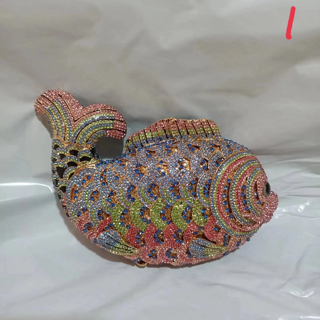 XIYUAN Fish Shape Women rhinestones Purse Evening Bags Diamond Metal Clutches Bags Wedding Party Minaudiere Purses and Handbags