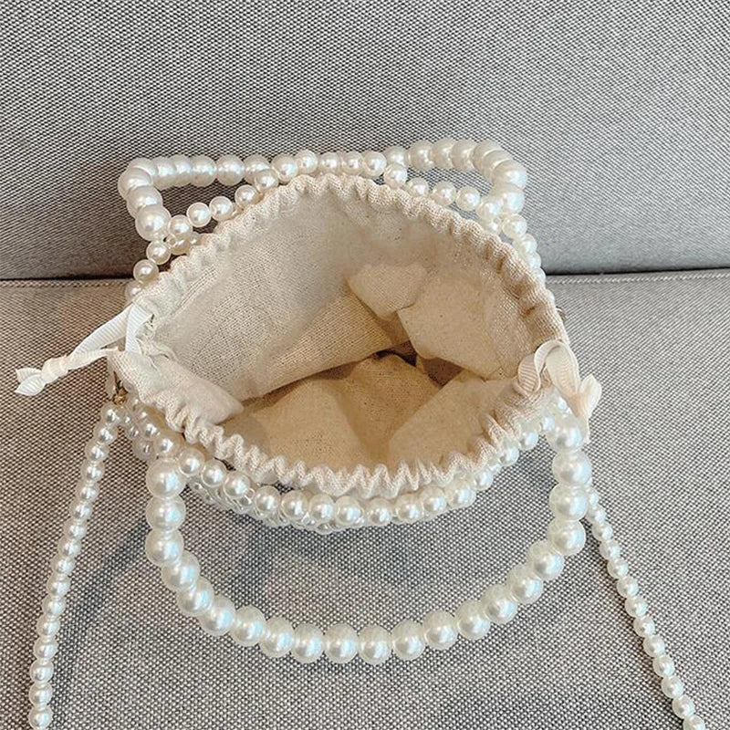 Bohemian Basket Pearl Shoulder Bag