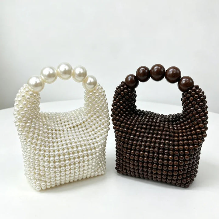 French Beaded Pearl Evening Bag