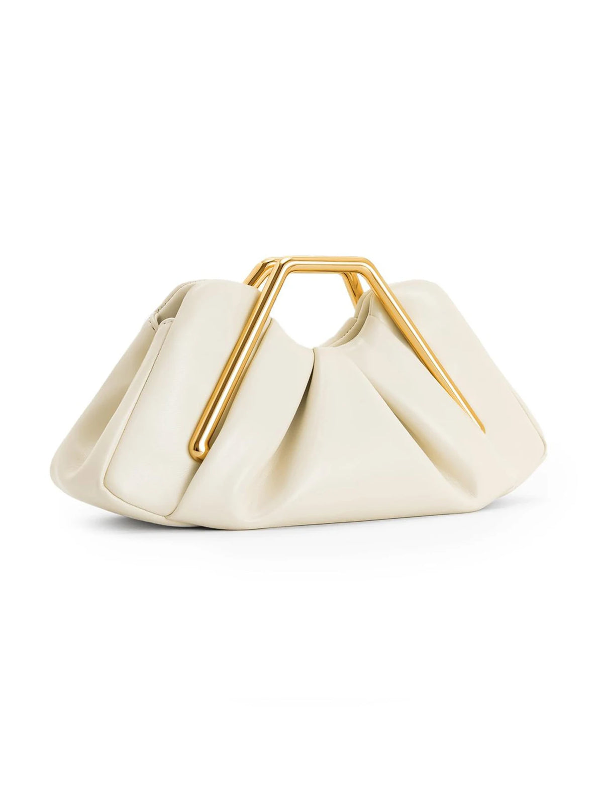 Pleated Cloud Metal Handle Bag