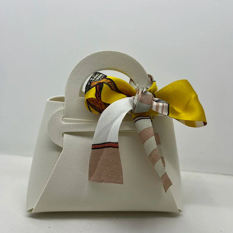 Pink Leather Wedding Gift Bags