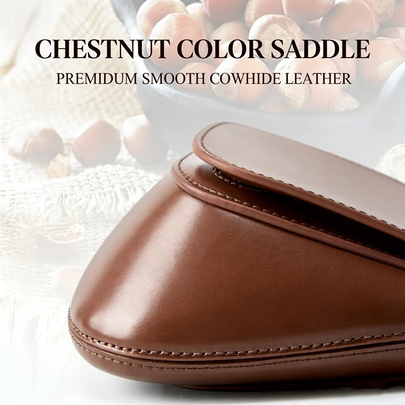 Genuine Leather Saddle Crossbody Bag