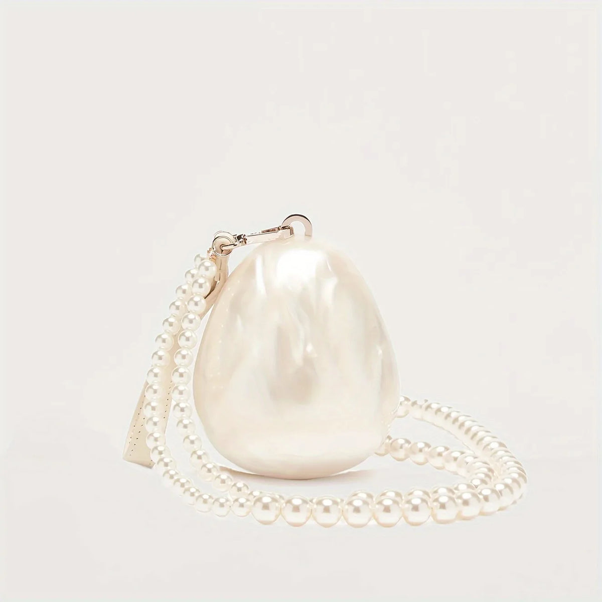 Cute Acrylic Egg Pearl Clutch