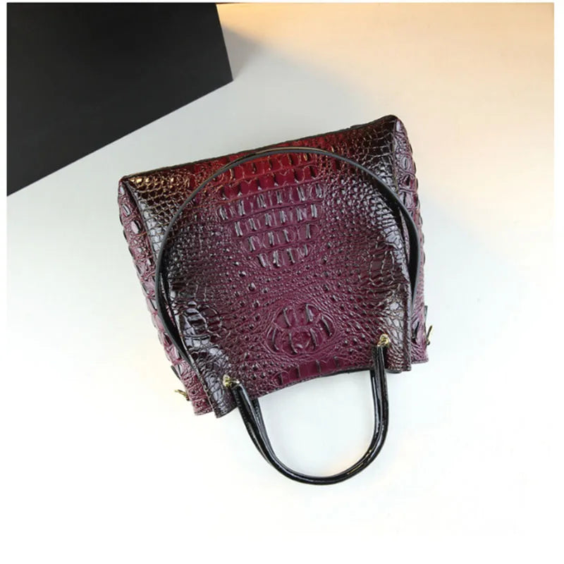 Trendy Crocodile Shoulder Crossbody Bag