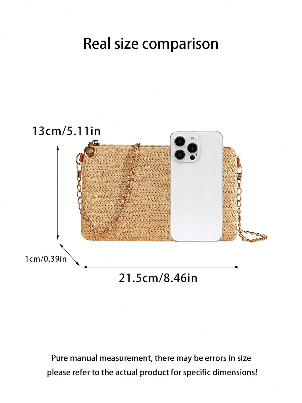 Mini Straw Chain Phone Bag