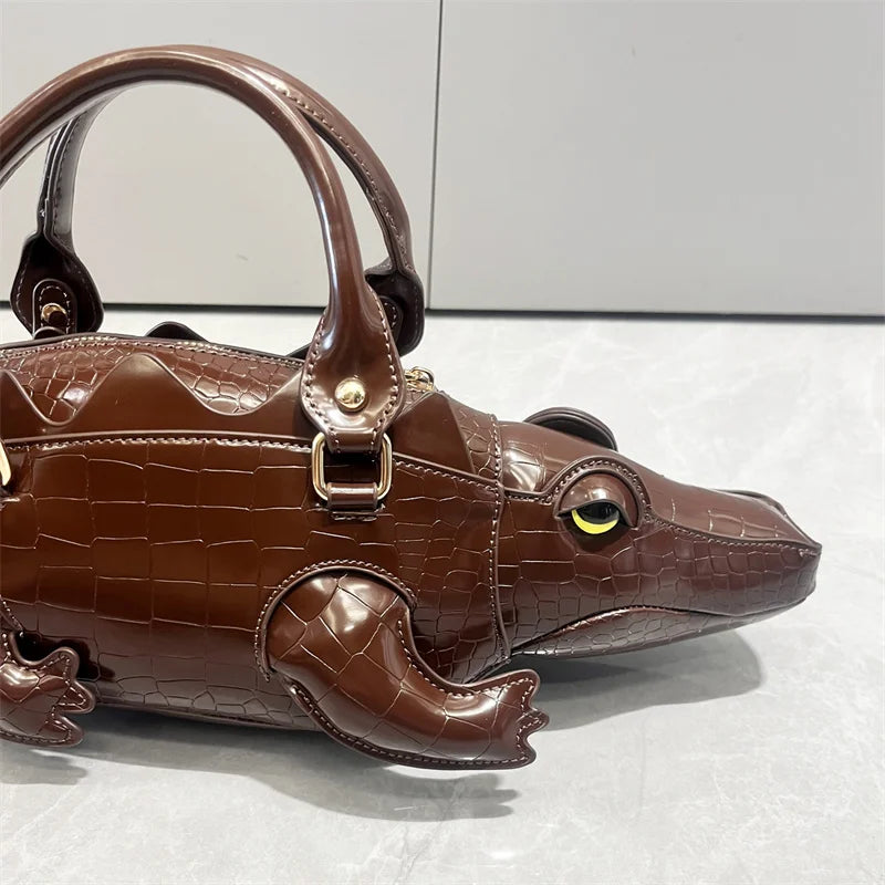 Luxury Crocodile Shoulder Tote Bag