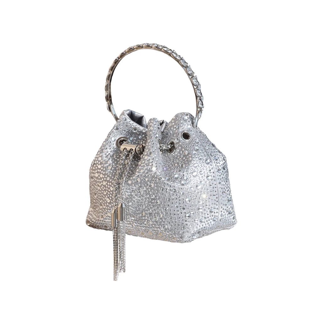 Handle Rhinestones Evening clutch Bag Purses and handbag luxury Designer shoulder bag Shiny Crystal Clutch purse bucket bag