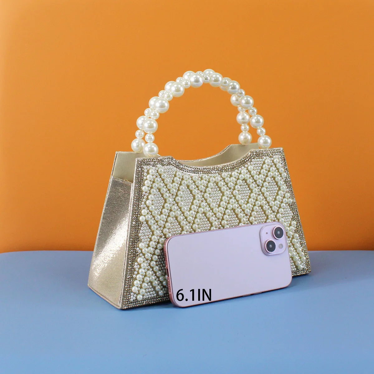 Luxury Pearl Diamond Evening Clutch