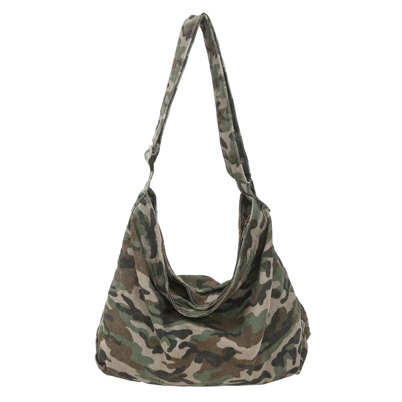 Camouflage Canvas Crossbody Tote