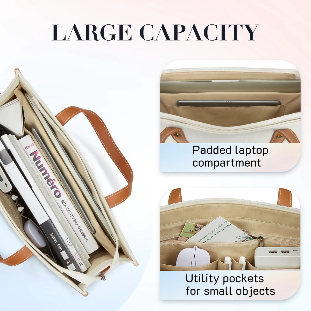 Women's Canvas Laptop Tote