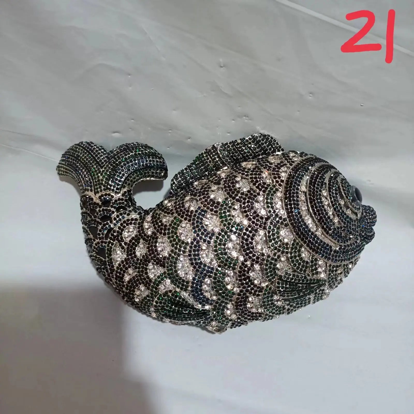 XIYUAN Fish Shape Women rhinestones Purse Evening Bags Diamond Metal Clutches Bags Wedding Party Minaudiere Purses and Handbags