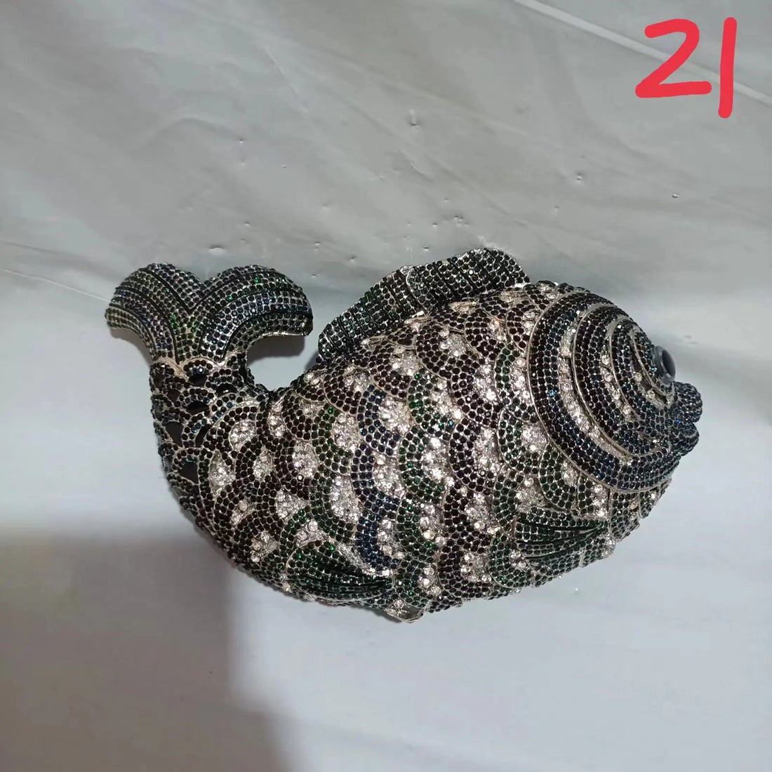 XIYUAN Fish Shape Women rhinestones Purse Evening Bags Diamond Metal Clutches Bags Wedding Party Minaudiere Purses and Handbags