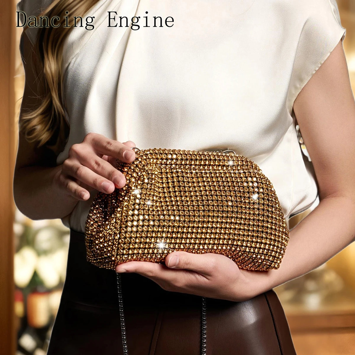 Luxury Rhinestone Evening Clutch Bag