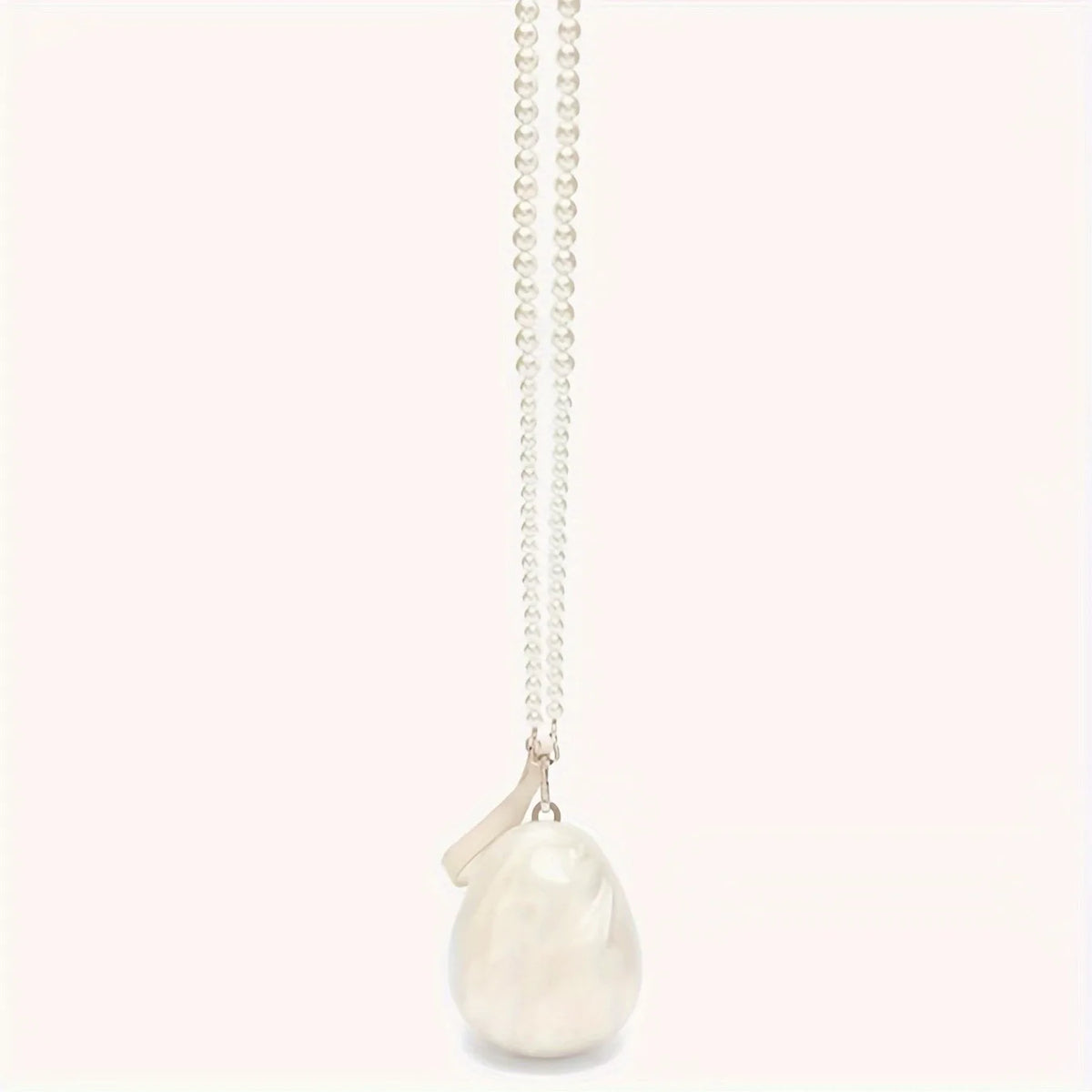 Cute Acrylic Egg Pearl Clutch